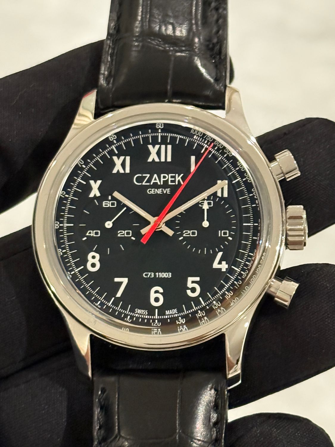 CZAPEK Design Study Prototype Chronograph California Dial Chairman C73 11003 Stainless Steel 42mm FULL SET 2012