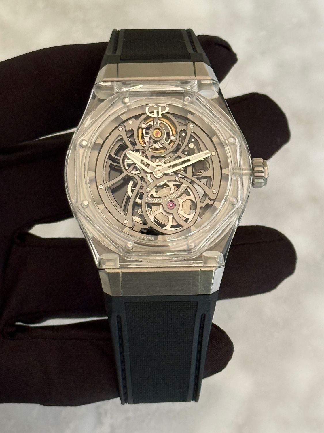 ​GIRARD PERREGAUX Laureato Absolute Light Sapphire Skeleton 81071-43-231-FB6A Limited Edition /88 Titanium 44mm Automatic Circa 2021