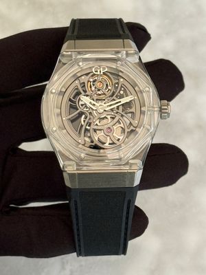 GIRARD PERREGAUX Laureato Absolute Light Sapphire Skeleton 81071-43-231-FB6A Limited Edition /88 Titanium 44mm Automatic Circa 2021