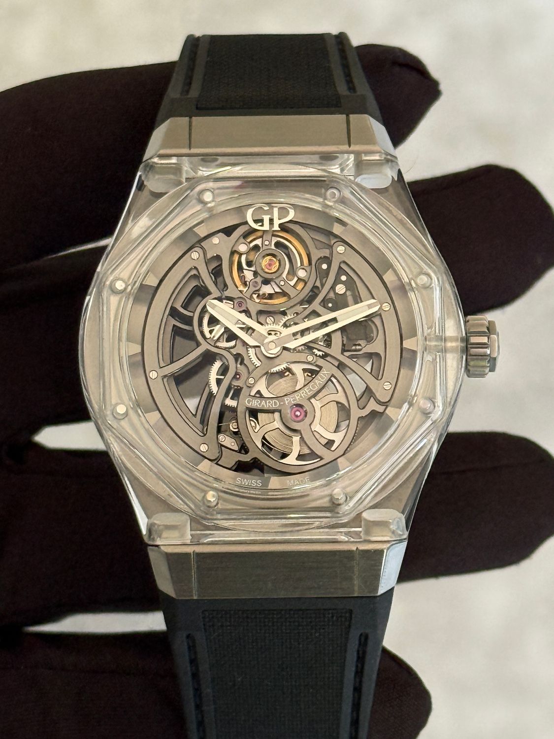 ​GIRARD PERREGAUX Laureato Absolute Light Sapphire Skeleton 81071-43-231-FB6A Limited Edition /88 Titanium 44mm Automatic Circa 2021