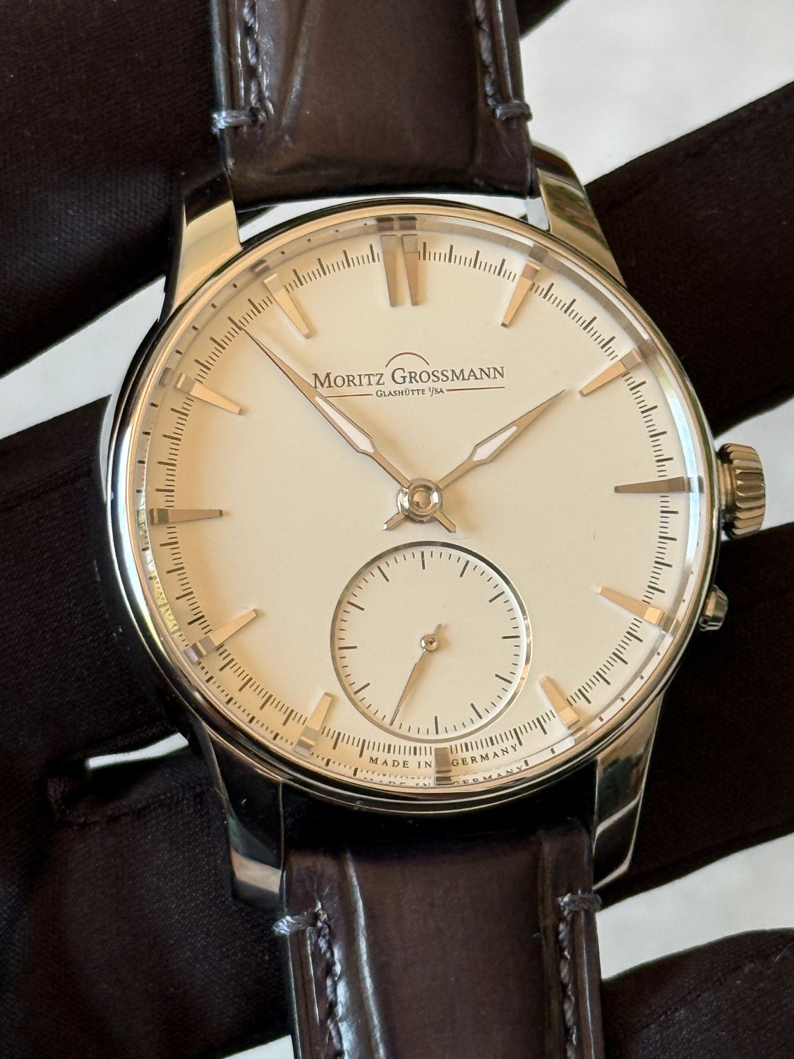 ​MORITZ GROSSMANN Atum Pure Silver MG-000496 Limited Edition /150 Small Seconds Manual Stainless Steel 41mm Caliber 201.0 FULL SET 2016