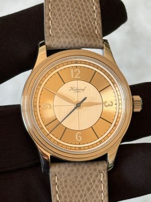 ​HABRING² X MASSENA LAB Erwin 02 LAB02 Champagne Silver Stainless Steel 38.5mm Manual Limited Edition /50 FULL SET 2020