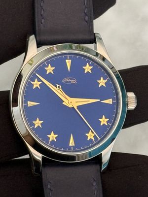 ​HABRING² Erwin Star SJX Limited Edition /50 Blue 10th Anniversary Stainless Steel 38.5mm Manual FULL SET 2021