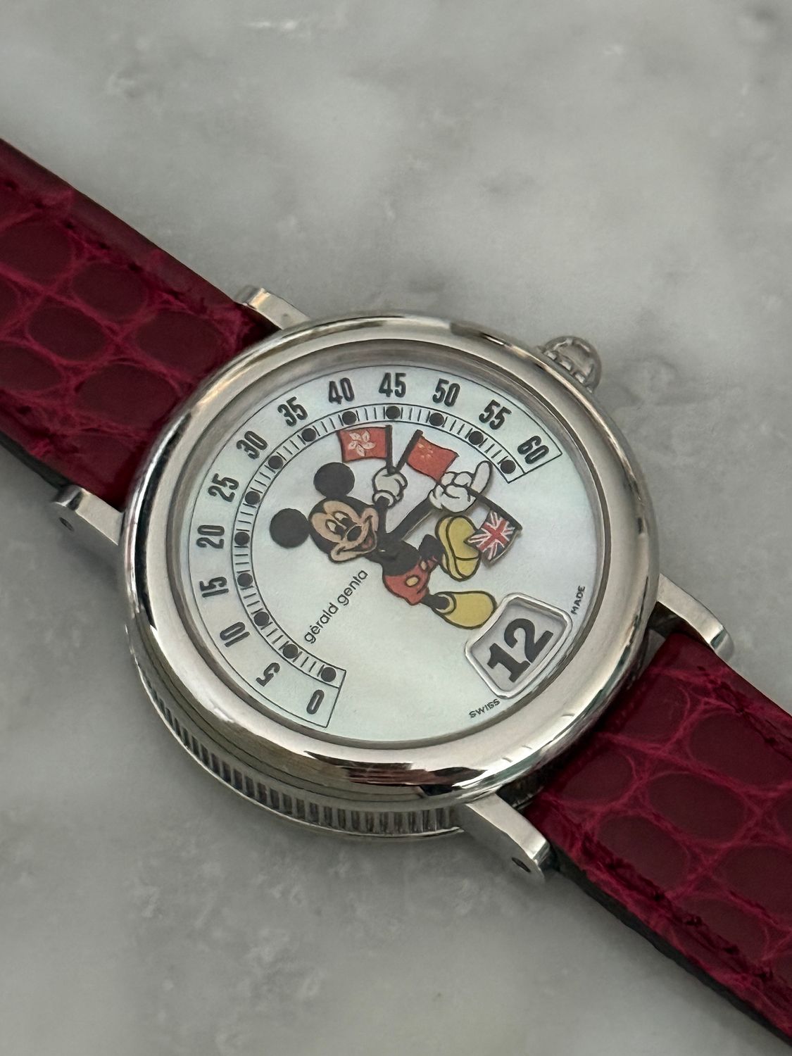 ​GERALD GENTA Retro Fantasy Disney Handover of Hong Kong Mickey Mouse GG 1997 Limited Edition Jump Hour Retrograde