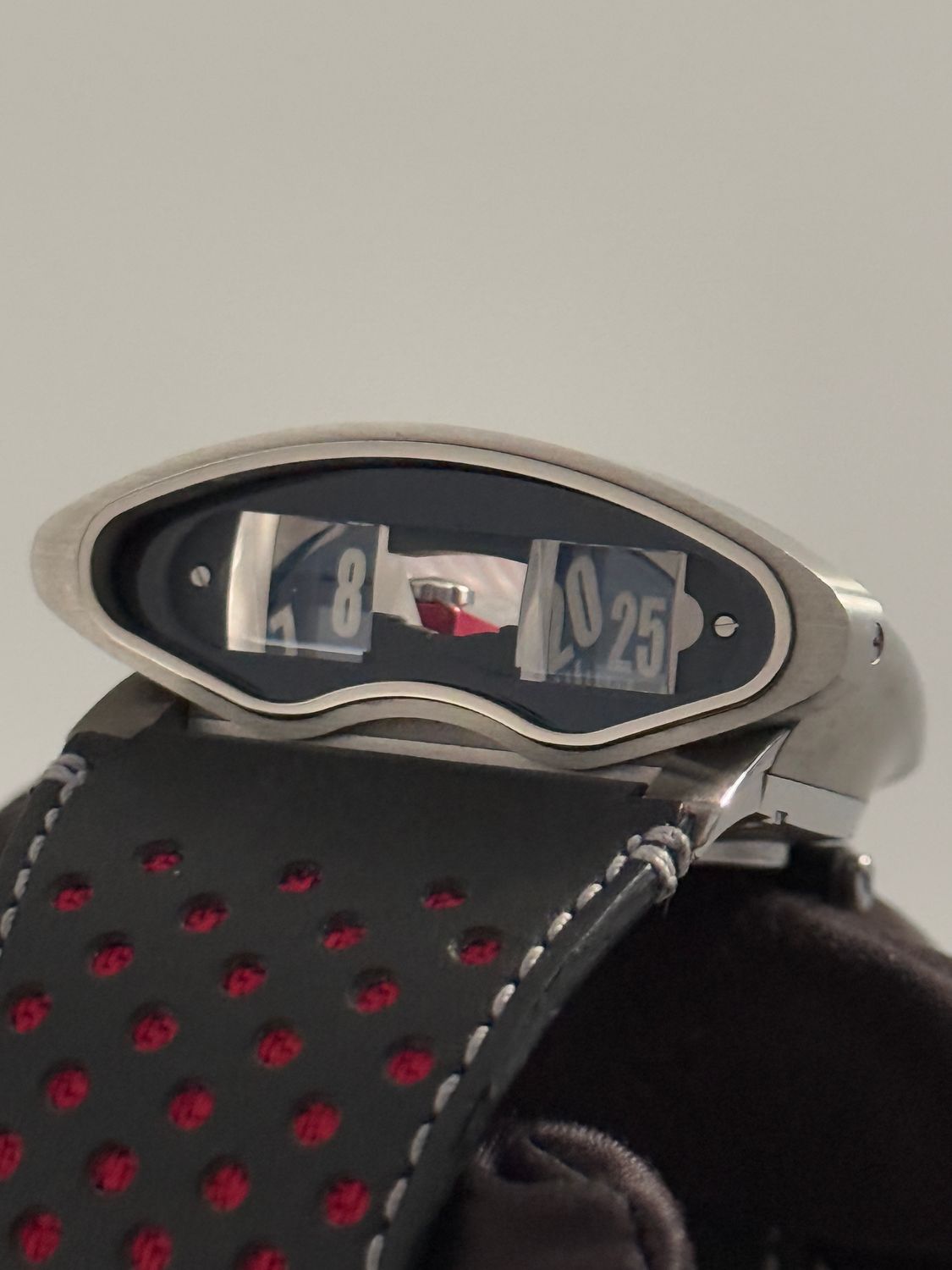 ​MB&amp;F HMX Horological Machine 10th Anniversary Ferrari Red Driver Jump Hour Automatic Titanium Stainless Steel 2015