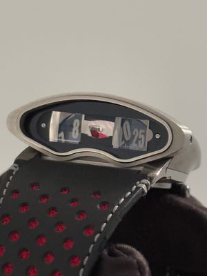 ​MB&amp;F HMX Horological Machine 10th Anniversary Ferrari Red Driver Jump Hour Automatic Titanium Stainless Steel 2015