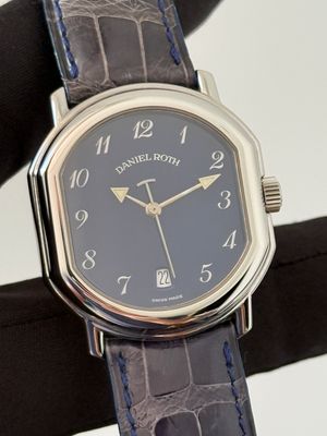 DANIEL ROTH Le Sentier T157 Midnight Blue Lacquer Stella Date Breguet Stainless Steel 32mm Automatic 1996 DANIEL ROTH Le Sentier T157 Midnight Blue Lacquer Stella Date Breguet Stainless Steel 32mm Automatic 1996