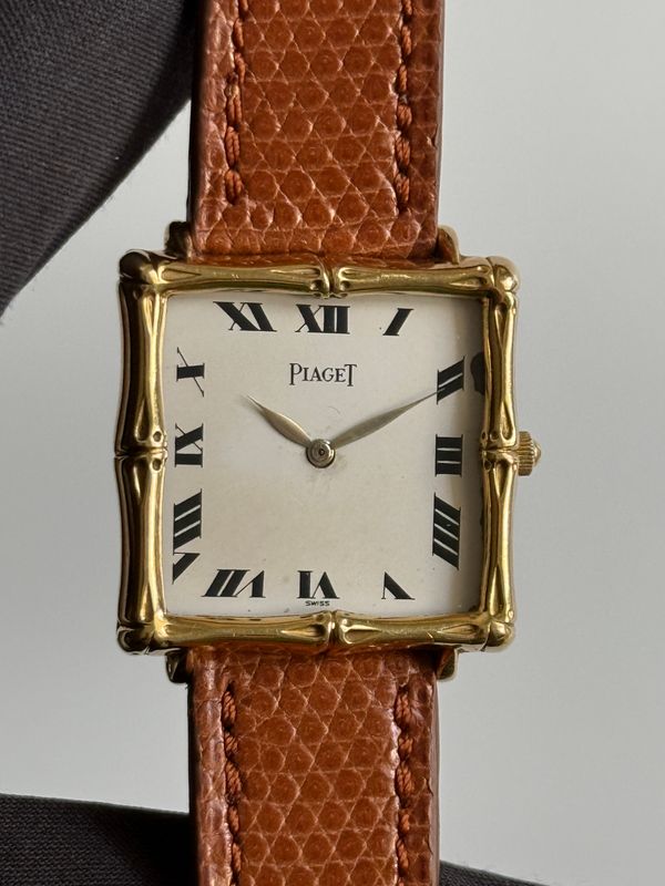 ​PIAGET Bamboo Coussin Tank 941 Cushion White Roman Yellow Gold 26mm Manual Classic Vintage 1970’s