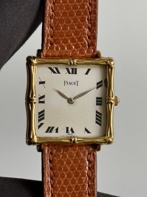 ​PIAGET Bamboo Coussin Tank 941 Cushion White Roman Yellow Gold 26mm Manual Classic Vintage 1970’s