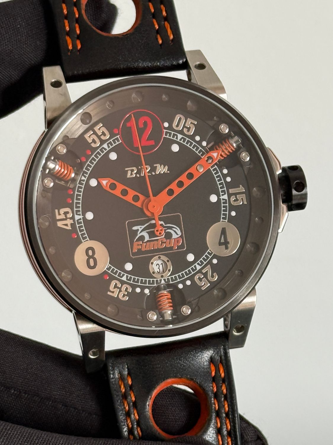 ​B.R.M V6-44-SA Fun Cup France Limited Edition /9 Racing Orange Stainless Steel 44mm Automatic 2022
