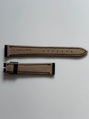 VACHERON CONSTANTIN Jalousie Half-Matte Black Alligator Leather Strap C 080681 Cousu Main Medium 15mm x 12mm