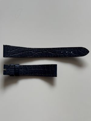 VACHERON CONSTANTIN Jalousie Half-Matte Dark Blue Alligator Leather Strap GJDJ Cousu Main Medium 15mm x 12mm