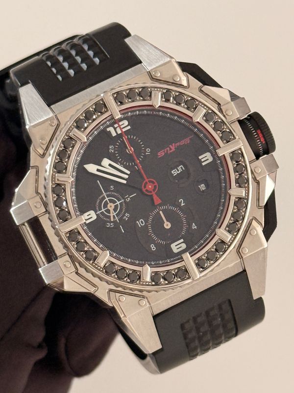 ​SNYPER One F101 Chronograph Date Stainless Steel Rubber Black Diamond Automatic 48mm 2015