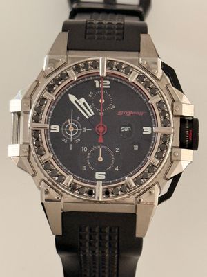 ​SNYPER One F101 Chronograph Date Stainless Steel Rubber Black Diamond Automatic 48mm 2015