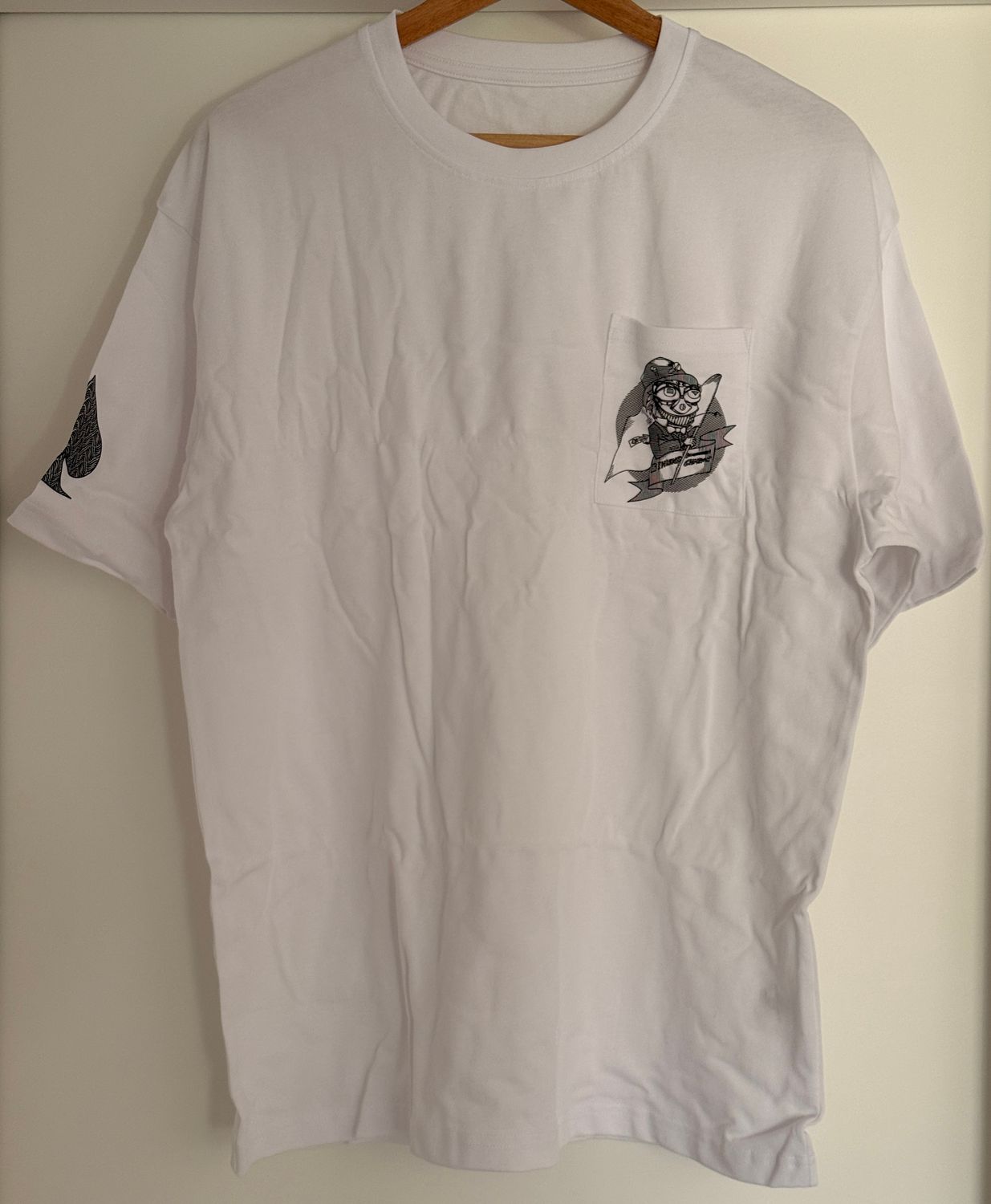 KONSTANTIN CHAYKIN X BEHRENS Limited Edition Joker Clown Ace of Spades T-Shirt White Size L