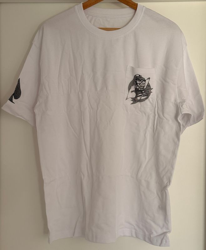 KONSTANTIN CHAYKIN X BEHRENS Limited Edition Joker Clown Ace of Spades T-Shirt White Size L