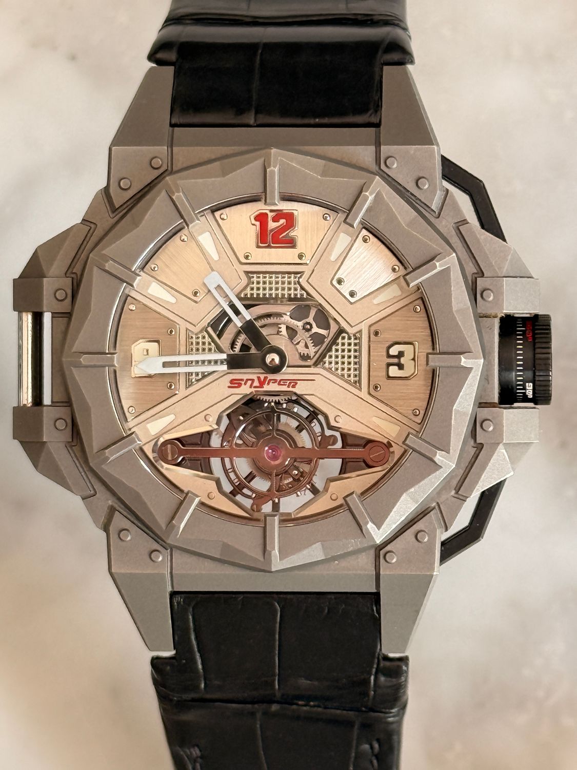 ​SNYPER Tourbillon F117 70.910.00CVL Titanium G5 Limited Edition /25 Manual 48mm 2015