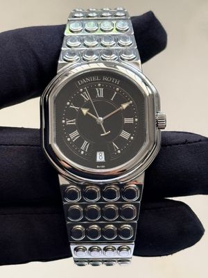 DANIEL ROTH Le Sentier S177 Lego Black Roman Date Stainless Steel 36mm Automatic 1999