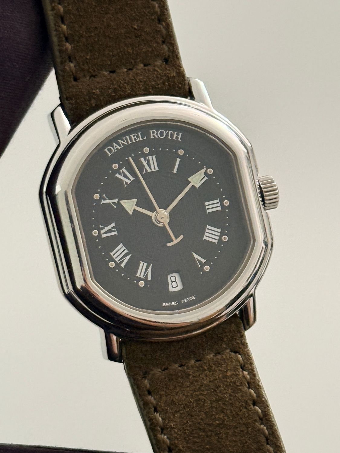 DANIEL ROTH Le Sentier T157 Black Date Roman Stainless Steel 32mm Automatic Circa 1999 DANIEL ROTH Le Sentier T157 Black Date Roman Stainless Steel 32mm Automatic Circa 1999