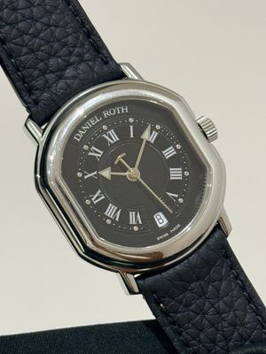 DANIEL ROTH Le Sentier T157 Black Date Roman Stainless Steel 32mm Automatic Circa 1999 DANIEL ROTH Le Sentier T157 Black Date Roman Stainless Steel 32mm Automatic Circa 1999