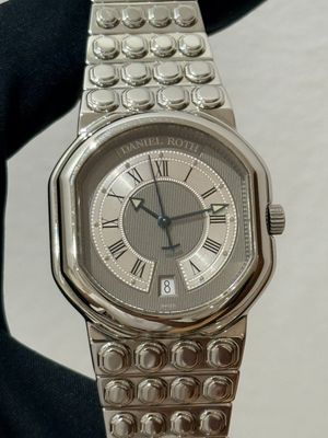 ​DANIEL ROTH Le Sentier S177 Lego Silver Grey Roman Date Stainless Steel 36mm Automatic 1999