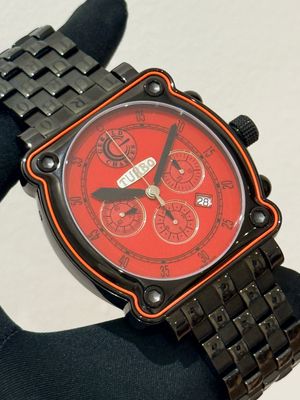 GERALD CHARLES Turbo GC16 Chronograph Date Red Racing PVD Stainless Steel 48mm Automatic Circa 2003 GERALD CHARLES Turbo GC16 Chronograph Date Red Racing PVD Stainless Steel 48mm Automatic Circa 2003