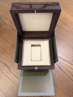 AUDEMARS PIGUET Standard Dark Brown Rosewood Lacquered Presentation Box Royal Oak Jumbo 1995-2012 FULL SET