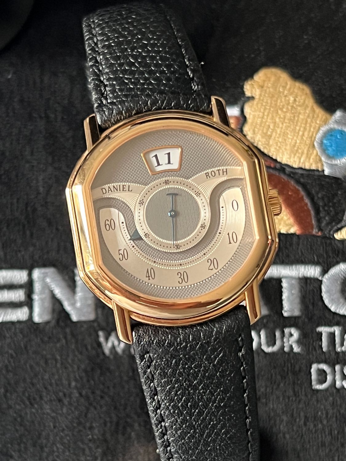 DANIEL ROTH Papillon 10th Anniversary Jump Hour Rose Gold Limited Edition /110 Automatic Circa 2002