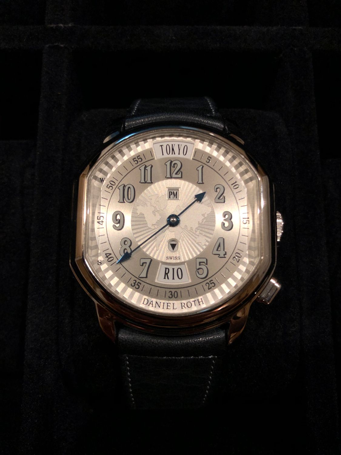 DANIEL ROTH 857 Metropolitan Monopusher World Time Zone 24 Cities Stainless Steel Special Edition 38mm DANIEL ROTH 857 Metropolitan Monopusher World Time Zone 24 Cities Stainless Steel Special Edition 38mm