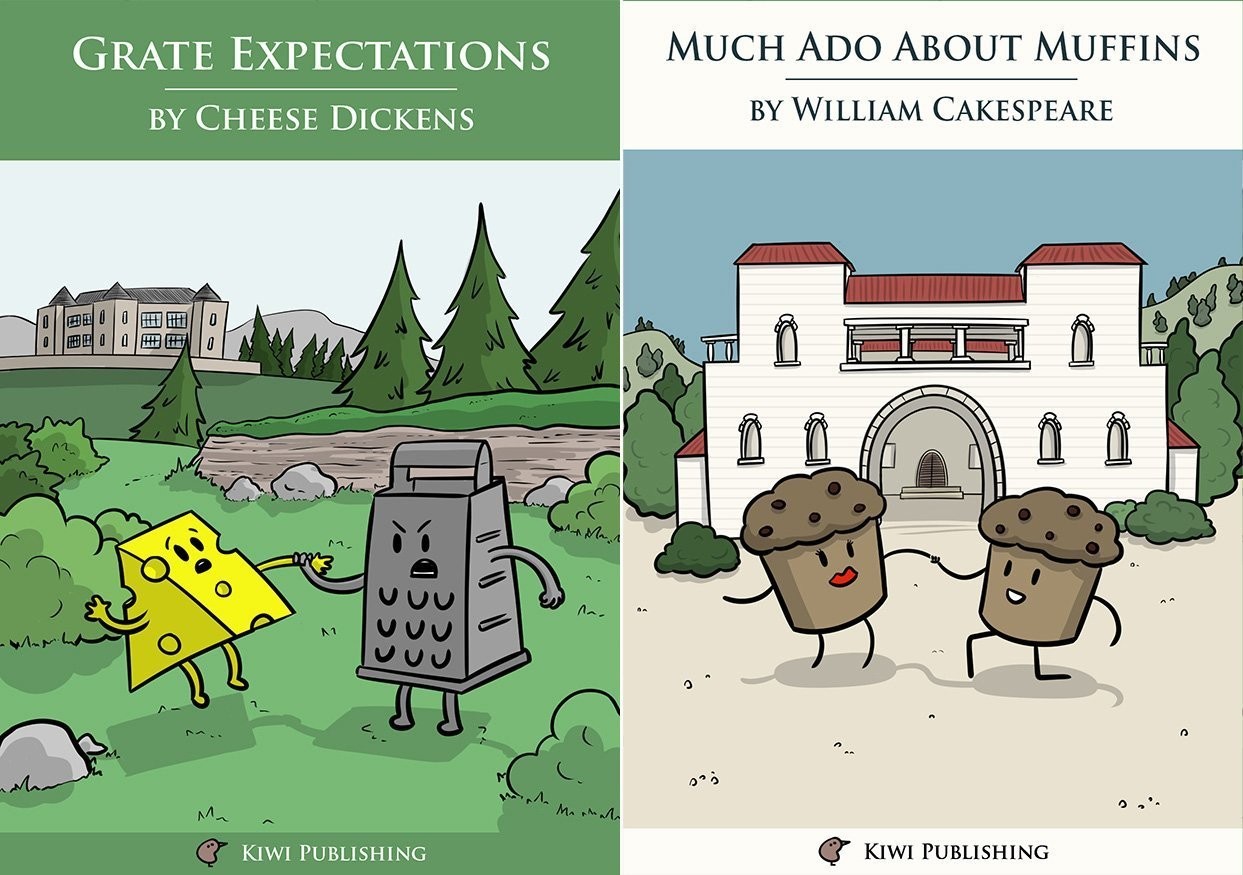Pack of 6 Greeting Cards - Much Ado About Muffins / Grate Expectations