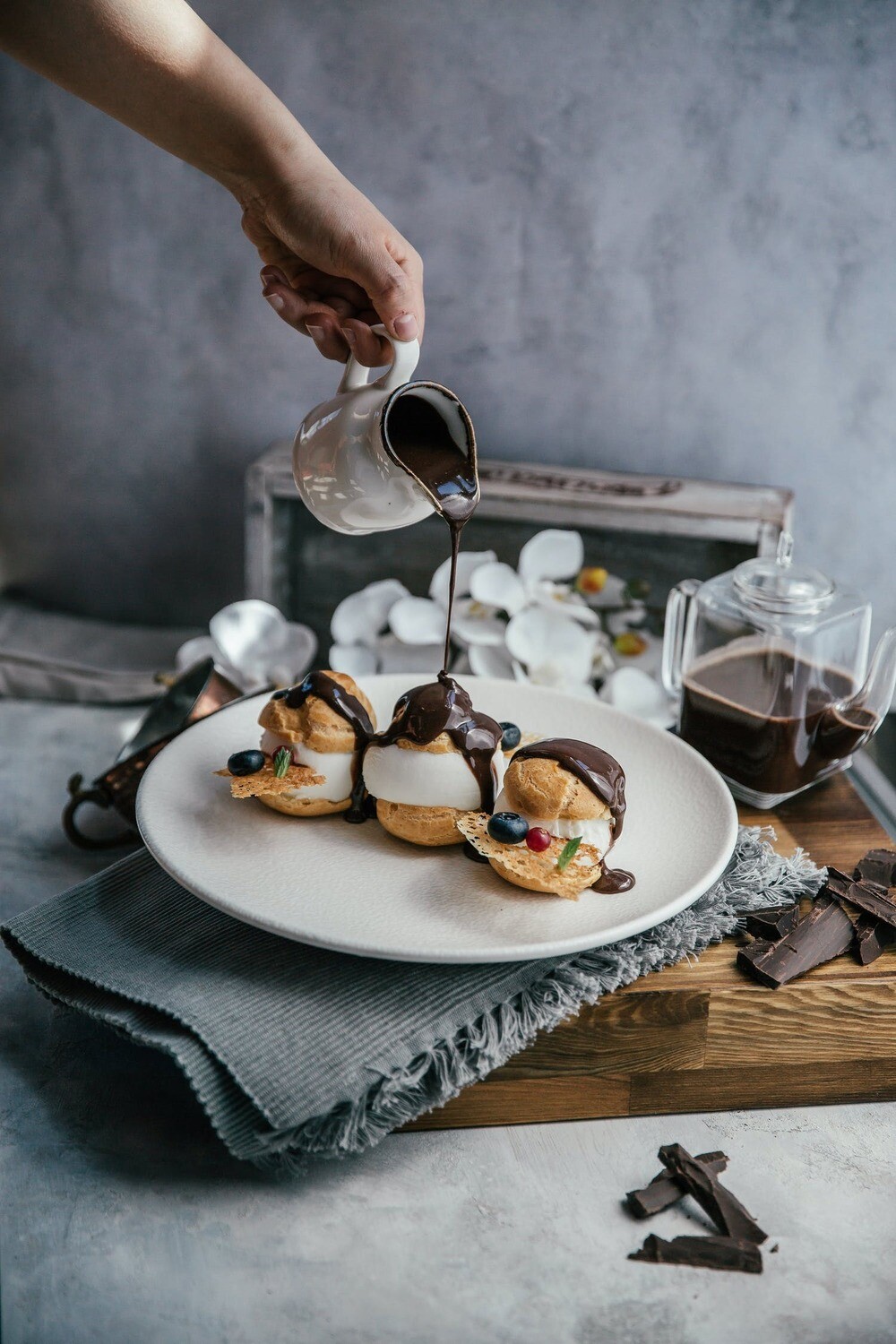 Chocolate Profiteroles