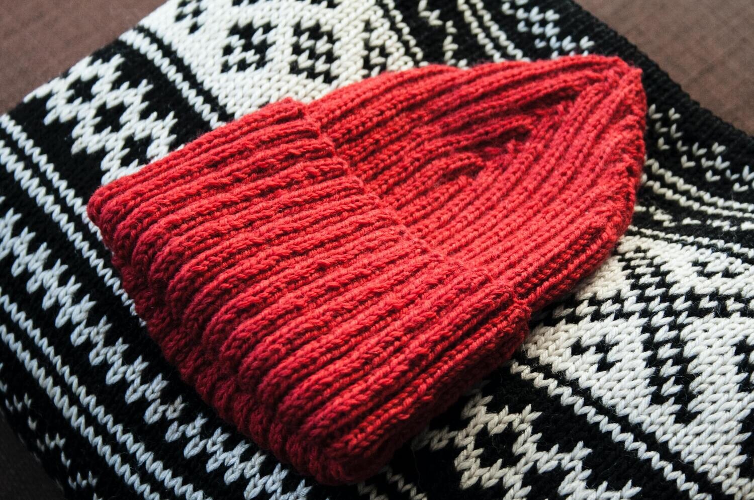 Red Knit Beanie