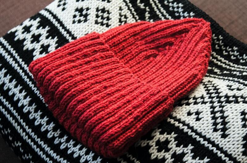 Red Knit Beanie