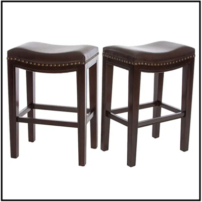 Backless Leather Counter Stools