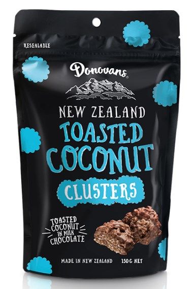 Donovans Chocolate Toasted Coconut Clusters 150g