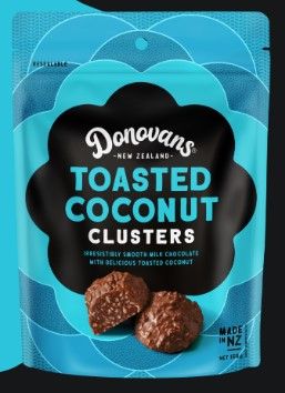 Donovans Chocolate Toasted Coconut Clusters 150g