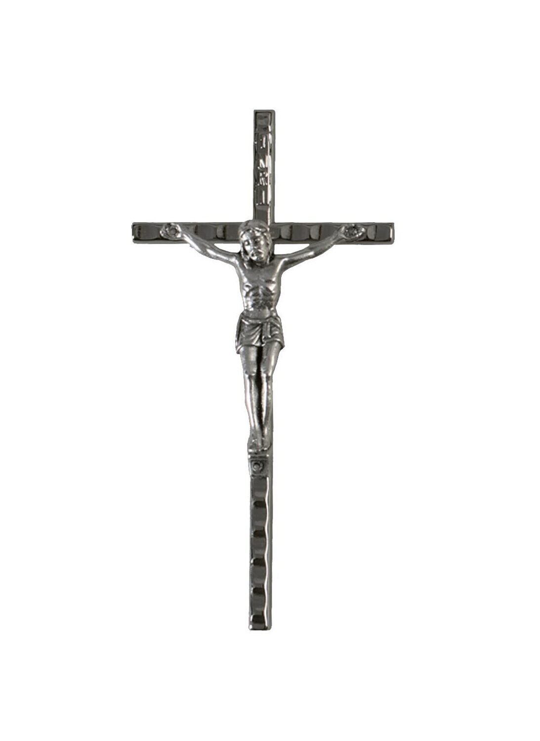 Kreuz mit Christus in Nickel-Finish
