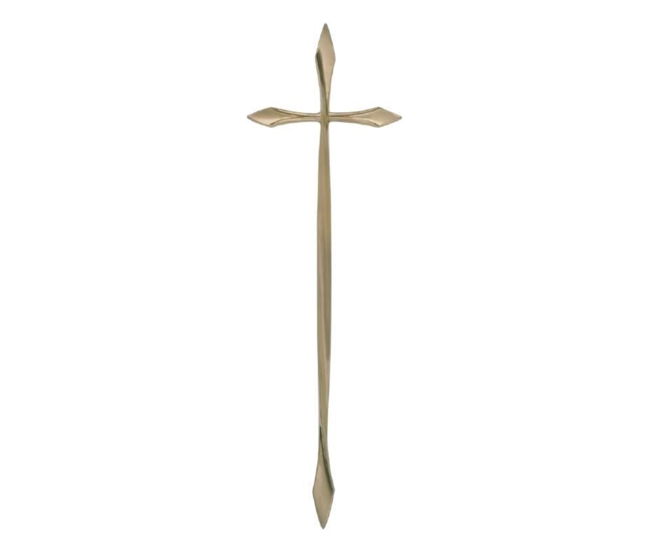 Zamak-Kreuz für Särge Serie 322 mit Antik-Messing-Finish