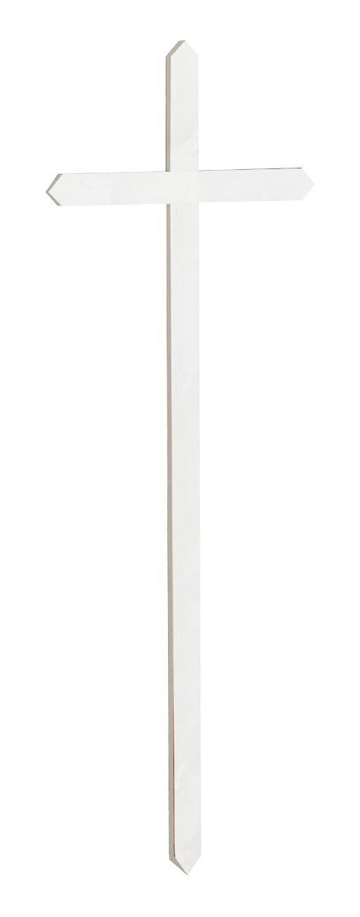 Provisorisches Kreuz aus Tannenholz mit weißer Lackierung 5,2 cm