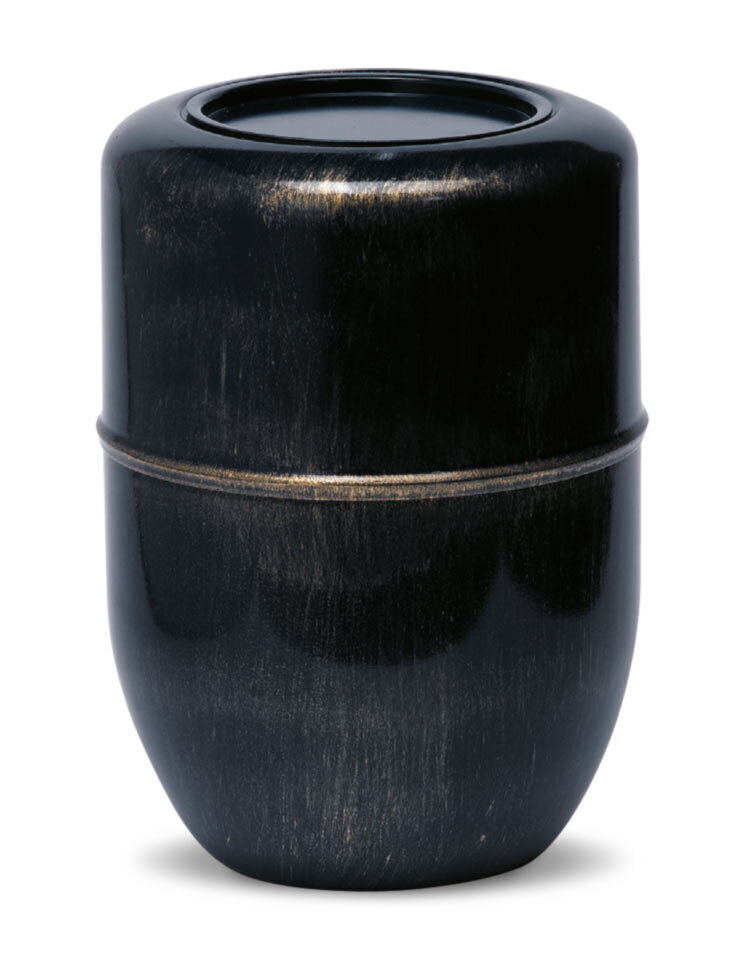 Urne aus lackiertem Stahl mit Antik-Finish
