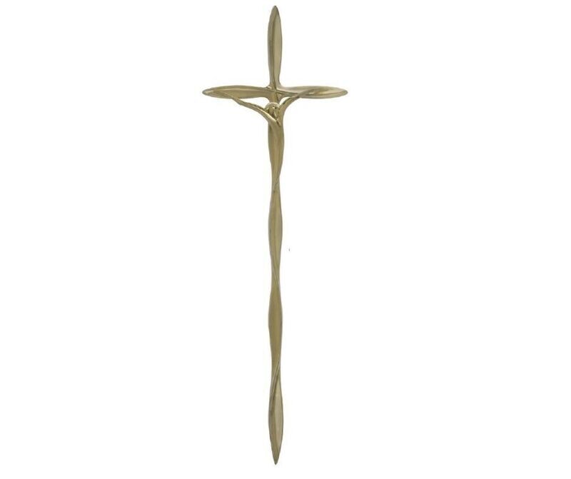 Zamak-Kreuz für Särge Linie 551, Antik-Messing-Finish