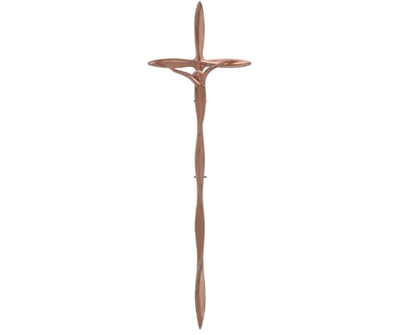 Kreuz aus Zamak für Särge Linie 551, Antik-Kupfer-Finish