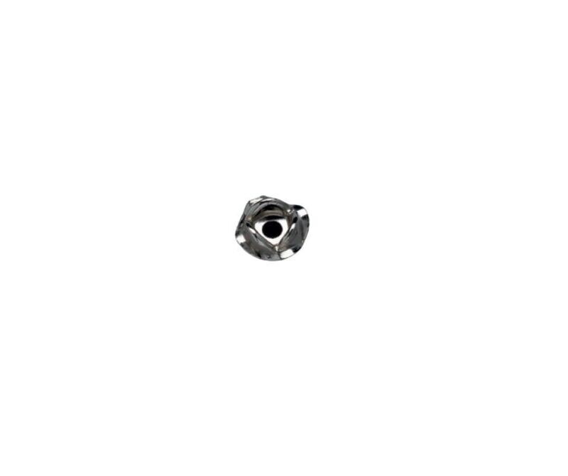 Dekorative Rose aus Zamak mit Nickel-Finish