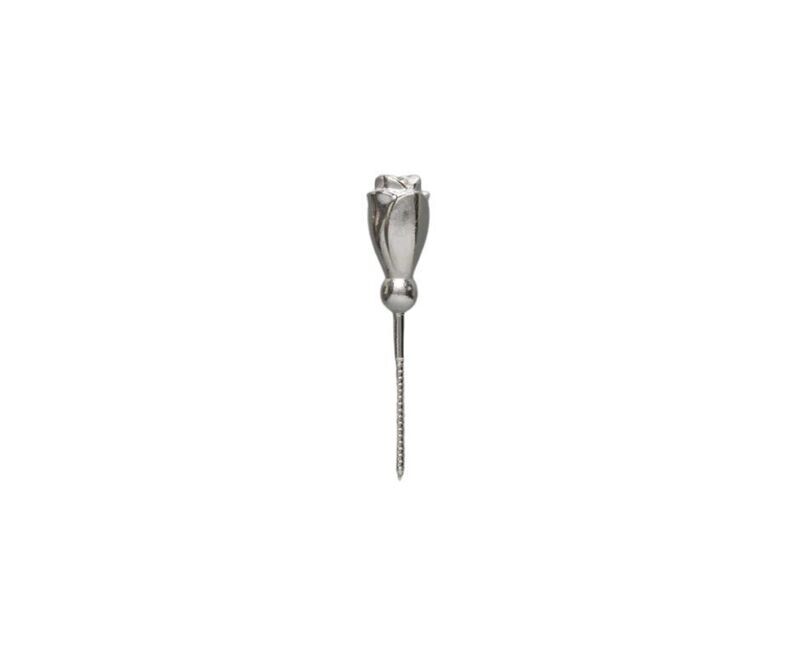 Stahlschraube mit rosa Zamak-Knospe in Nickel-Finish