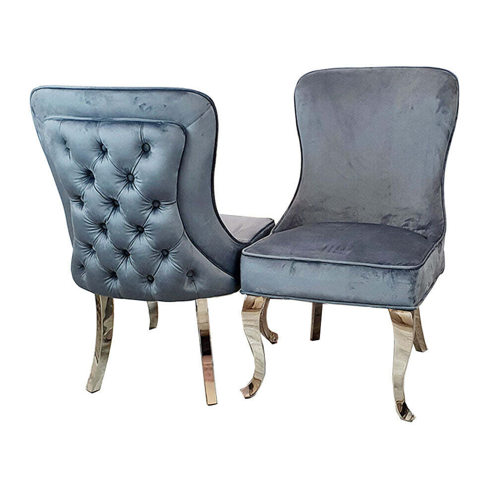 Malia Straight Velvet Dining Chairs