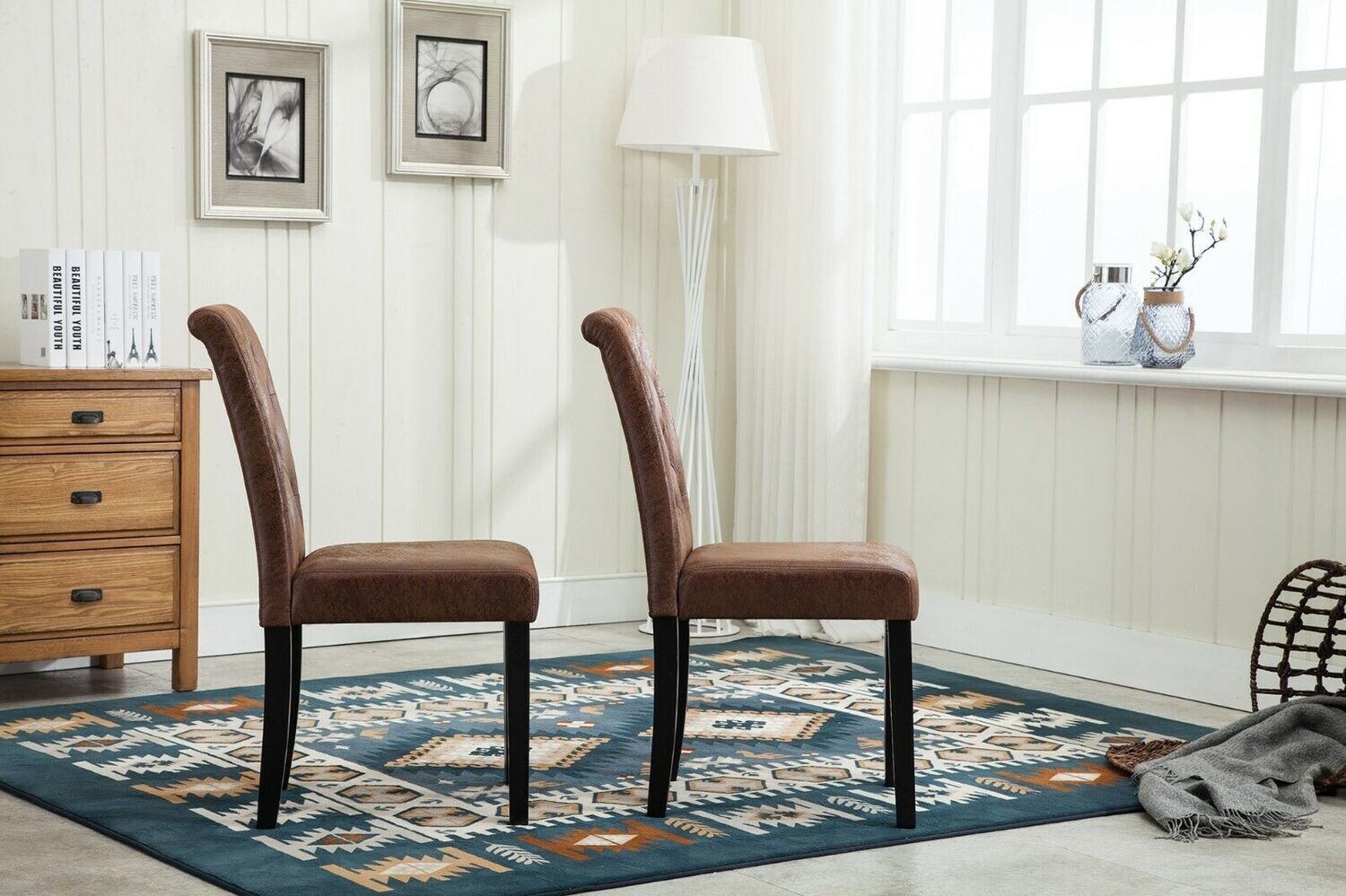 Rose Leather Dining Chair