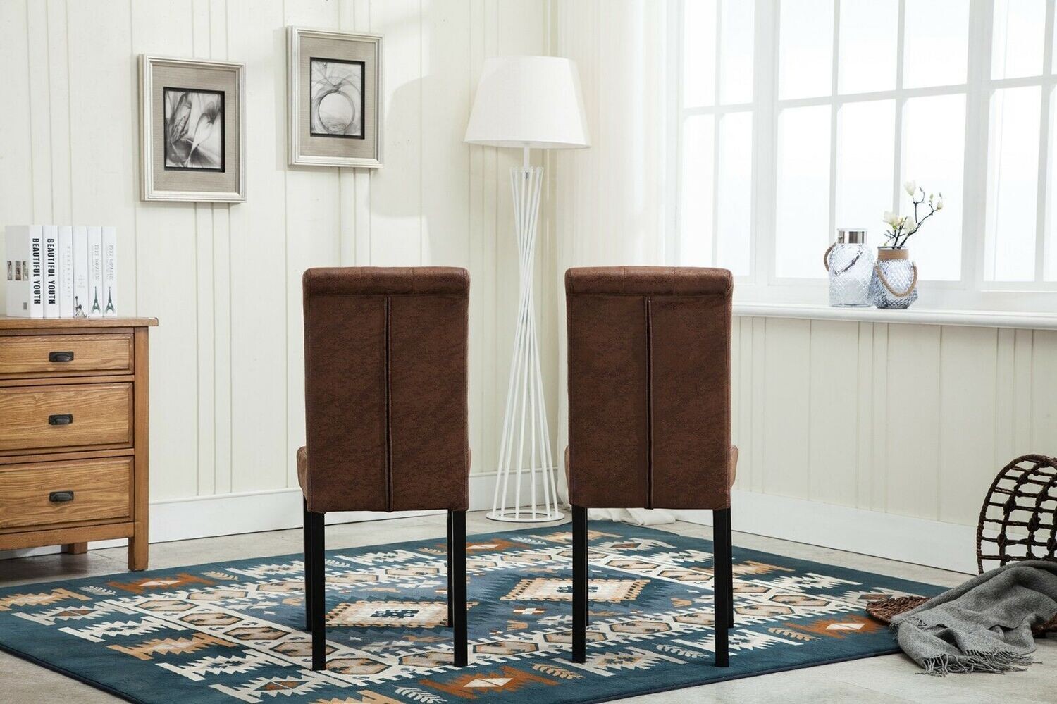 Rose Leather Dining Chair
