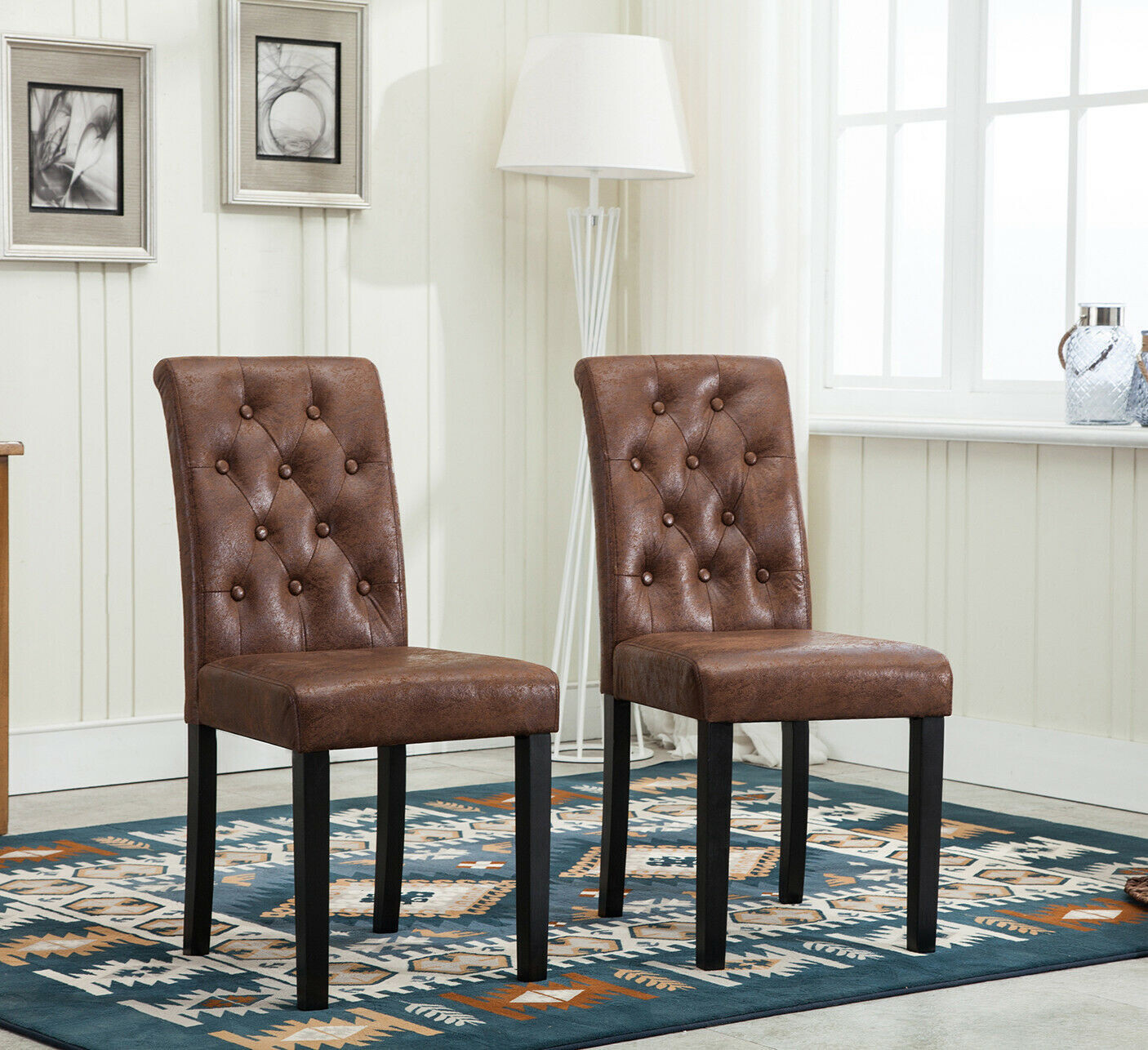 Rose Leather Dining Chair