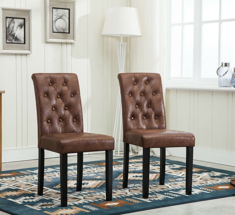 Rose Leather Dining Chair
