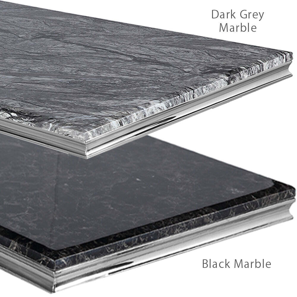 1.5m Santino Marble Table + 4 Black Bentayga  Chairs